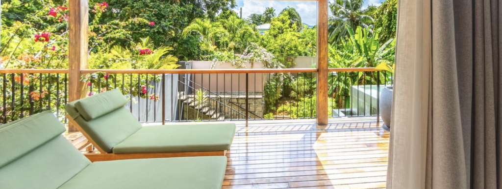 Vue depuis la chambre villa de luxe